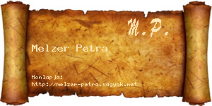 Melzer Petra névjegykártya